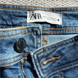 Zara Marine Straight Wide Leg Jeans